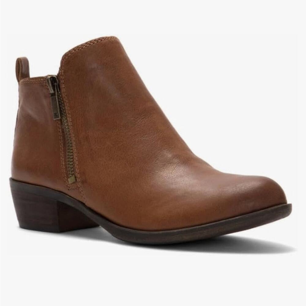 NIB Lucky Brand Women’s Basel Ankle Bootie Toffee size 7.5
